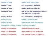 DIARY OF EVENTS